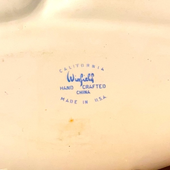 Vintage Hand Crafted Winfield China Dragon Flower Divided Serving Tray - Picture 5 of 5